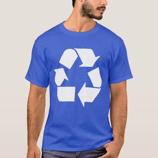 T-shirt Symbole de recyclage blanc cool (Devant)