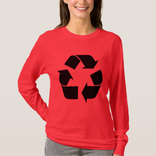 T-shirt Symbole de recyclage - Noir