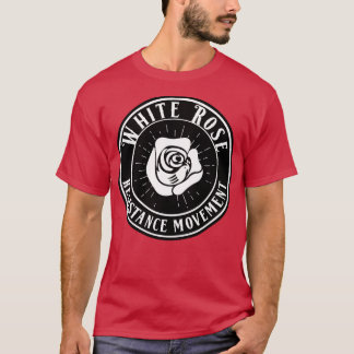 T-SHIRT SYMBOLE DE RÉSISTANCE DE LA ROSE BLANCHE 2ÈME GUER