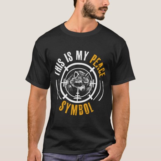 T-shirt Symbole de saison de chasse au raton laveur (Devant)