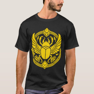 T-shirt Symbole de scarabée égyptien en or