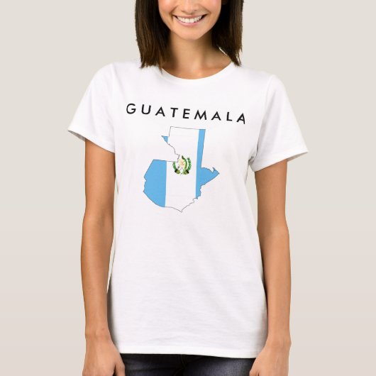 T-shirt symbole de silhouette de forme de carte de drapeau (Devant)