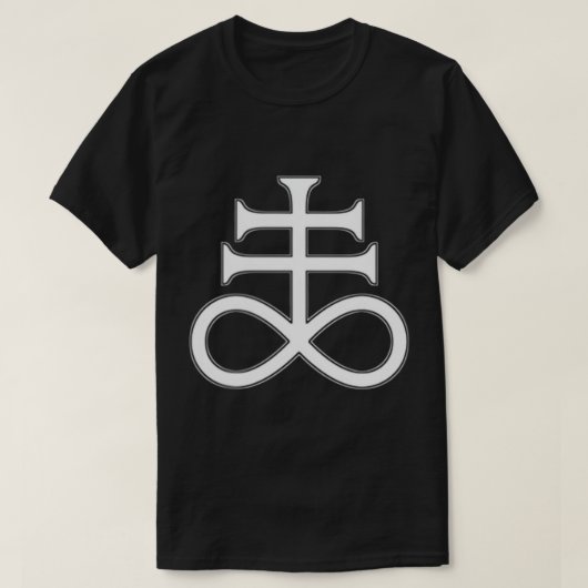 T-SHIRT SYMBOLE DE SOUFRE NOIR ALCHEMI LEVIATHAN CROSS SAT (Design devant)
