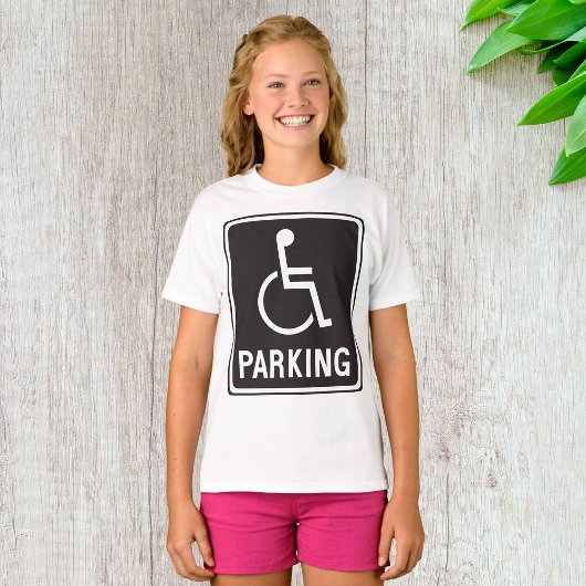 T-shirt Symbole de stationnement en fauteuil roulant