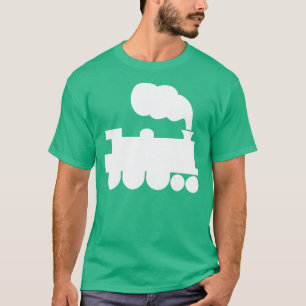 T-shirt Symbole de train à vapeur - Blanc