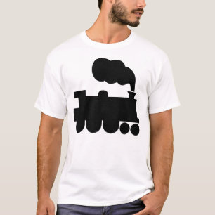 T-shirt Symbole de train à vapeur - Noir