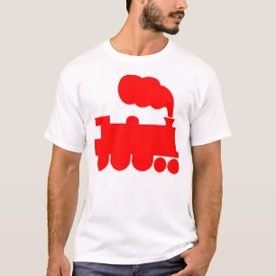 T-shirt Symbole de train à vapeur - Rouge