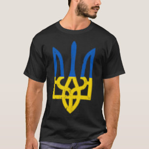 T-shirt Symbole de trident ukrainien - Drapeau ukrainien S