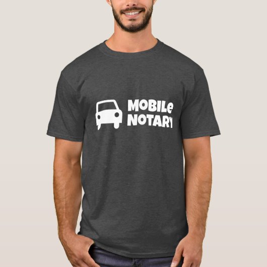 T-shirt Symbole de voiture publique du notaire mobile (Devant)