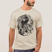 T-shirt symbole de yang de yin de dragon et de tigre (Devant)