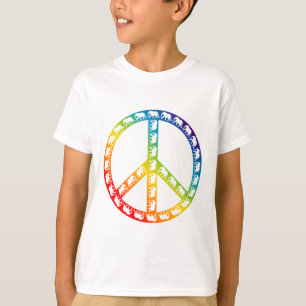 T-shirt Symbole des éléphants et de la paix