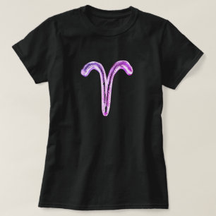 T-shirt SYMBOLE D'Horoscope Aries Pink Violet