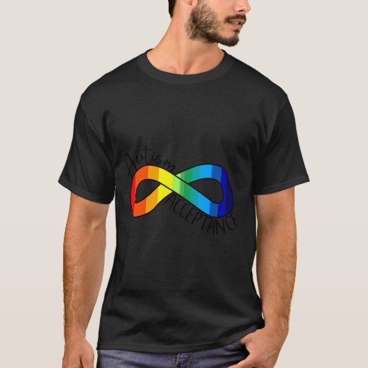 T-shirt Symbole d'infini arc-en-ciel (Devant)