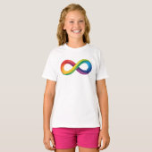 T-shirt Symbole d'infini arc-en-ciel Autisme TDAH Neurodiv (Devant entier)