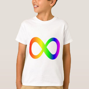 T-shirt Symbole d'infini arc-en-ciel Sensibilisation sur l