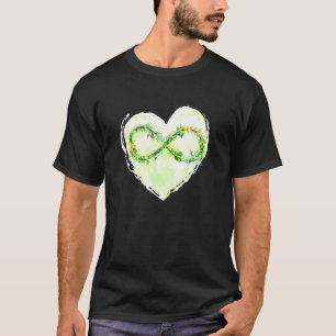 T-shirt Symbole d'infini floral avec dossier d'aquarelle v