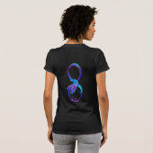 T-shirt Symbole d'infini néon avec colibri brillant (Dos entier)