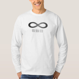 T-shirt Symbole d'infini sur la texture métallique de Faux
