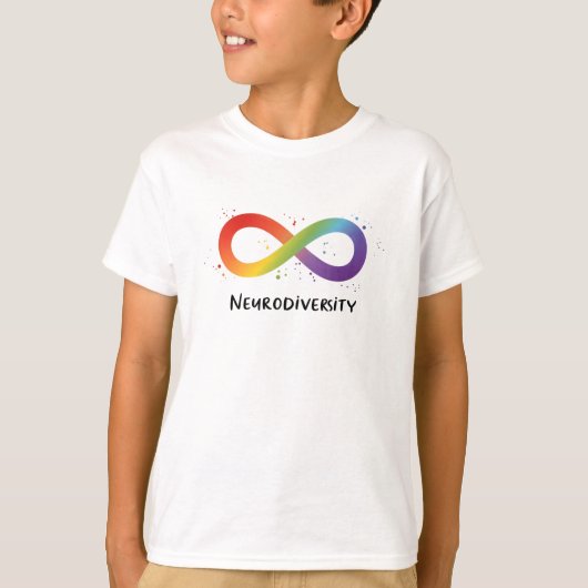 T-shirt Symbole d'infinité arc-en-ciel Sensibilisation à l (Devant)