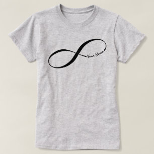 T-shirt Symbole d'infinité de nom personnalisé