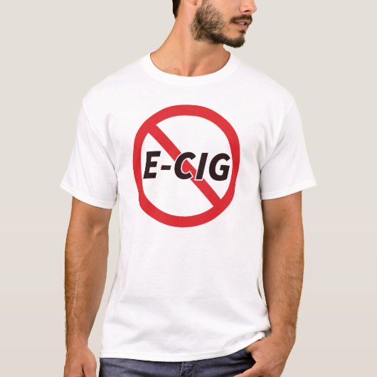 T-shirt Symbole d'interdiction de l'E-Cig interdit (Devant)