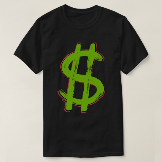 T-shirt Symbole Dollar Vert (Design devant)