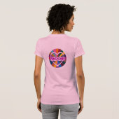 T-shirt Symbole double Infinité Coeur brillant coloré (Dos entier)