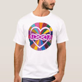 T-shirt Symbole double Infinité Coeur brillant coloré (Devant)