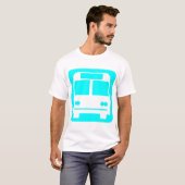 T-shirt Symbole du bus - Cyan (Devant entier)
