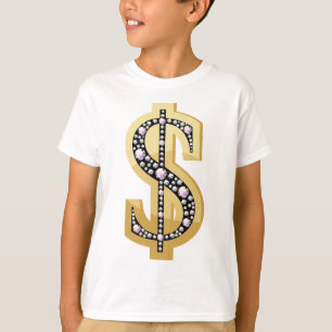 T-shirt Symbole du dollar dans les diamants 2