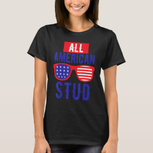 T-shirt Symbole du Drapeau américain de votre 4 juillet St