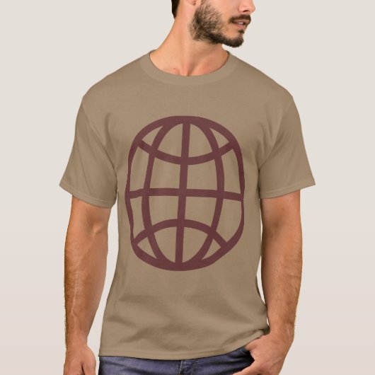 T-shirt Symbole du Globe - Marron foncé (Devant)