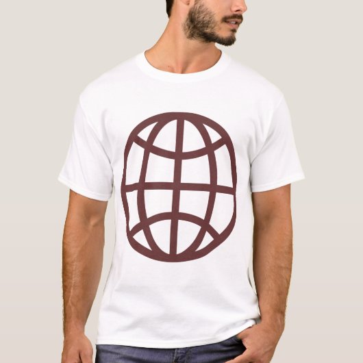 T-shirt Symbole du Globe - Marron foncé (Devant)