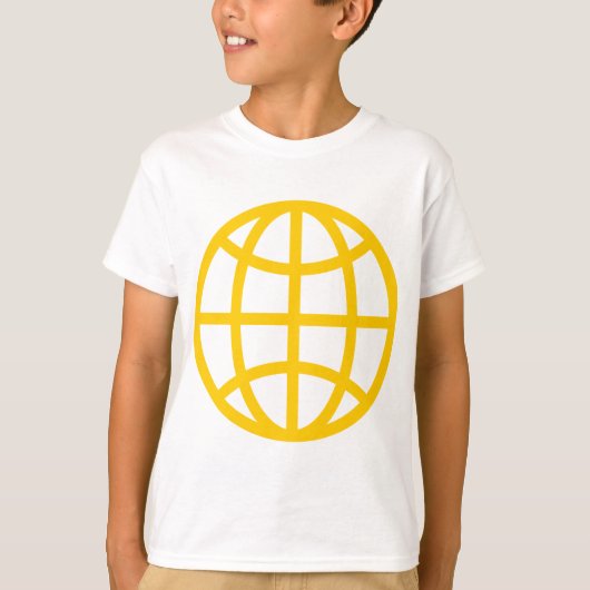 T-shirt Symbole du monde - Ambre (Devant)