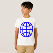 T-shirt Symbole du monde - Bleu (Devant entier)