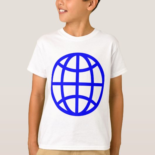 T-shirt Symbole du monde - Bleu (Devant)