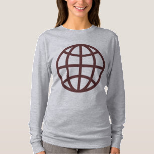 T-shirt Symbole du monde - Brown foncé