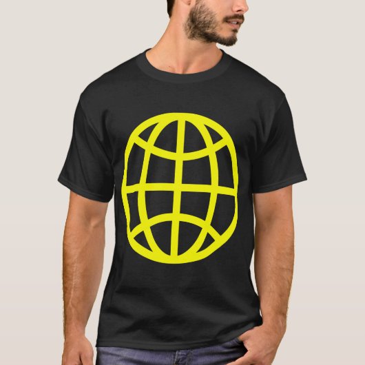 T-shirt Symbole du monde - Jaune (Devant)