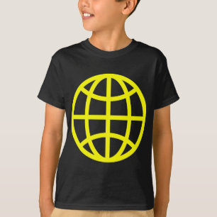 T-shirt Symbole du monde - Jaune