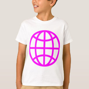 T-shirt Symbole du monde - Magenta
