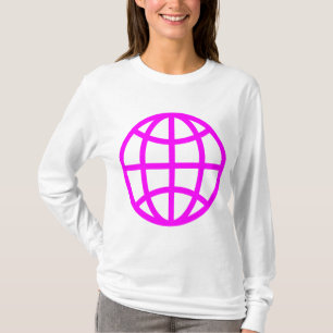 T-shirt Symbole du monde - Magenta