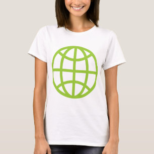 T-shirt Symbole du monde - Martian Green