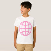T-shirt Symbole du monde - rose (Devant entier)