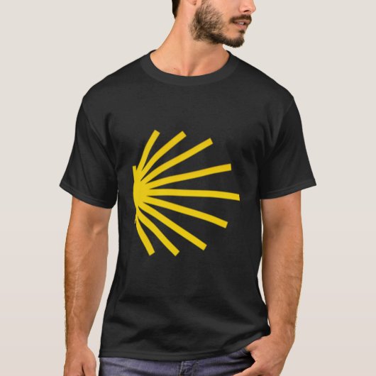 T-shirt Symbole du sentier Camino De Santiago Scallop Shel (Devant)