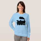 T-shirt Symbole du train à vapeur - Noir (Devant entier)