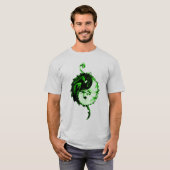 T-shirt Symbole d'unité de dragon vert (Devant entier)
