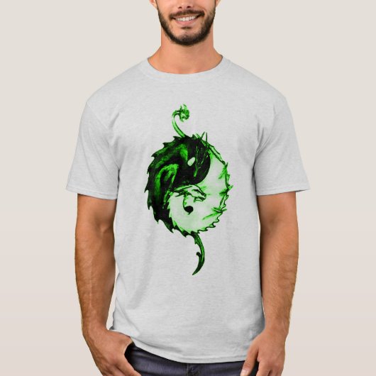 T-shirt Symbole d'unité de dragon vert (Devant)