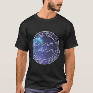 T-shirt SYMBOLE ET QUALITÉS D'Astrologie Zodiaque Aquarius