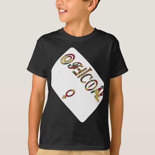 T-shirt Symbole féminin inversé "OFFICIAL" Imprimer (Devant)