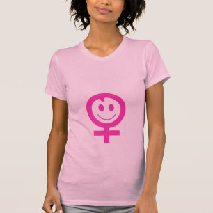 T-shirt Symbole féminin visage rose bébé fille souriante